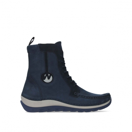 wolky bottines a lacets 04900 ocean 10820 nubuck denim