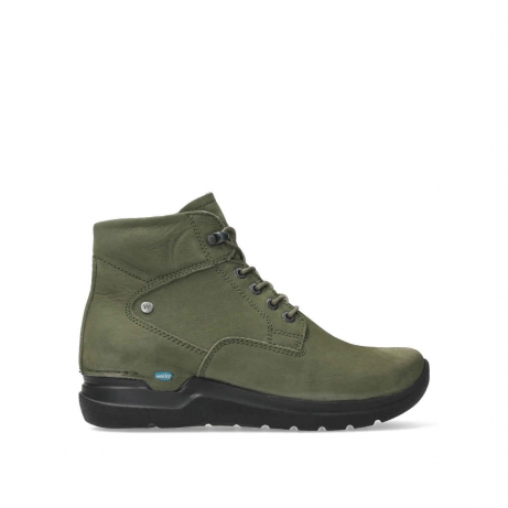 wolky bottines a lacets 06616 whynot hv 10709 nubuck pesto vert