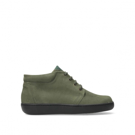 wolky bottines a lacets 08100 kansas lady xw 11709 nubuck pesto vert