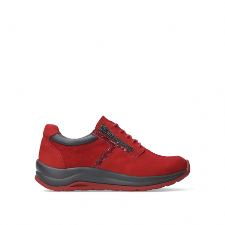 wolky chaussures a lacets 00979 comrie 91501 cuir rouge