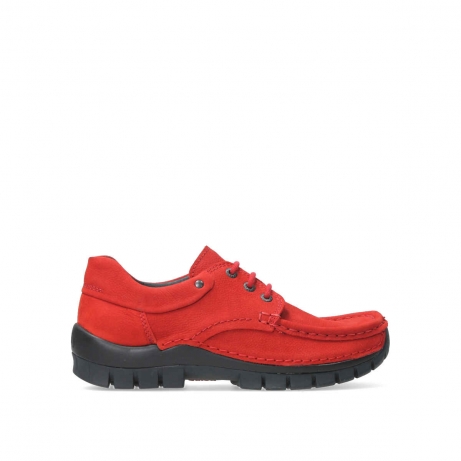 wolky chaussures a lacets 04726 fly 11500 nubuck rouge